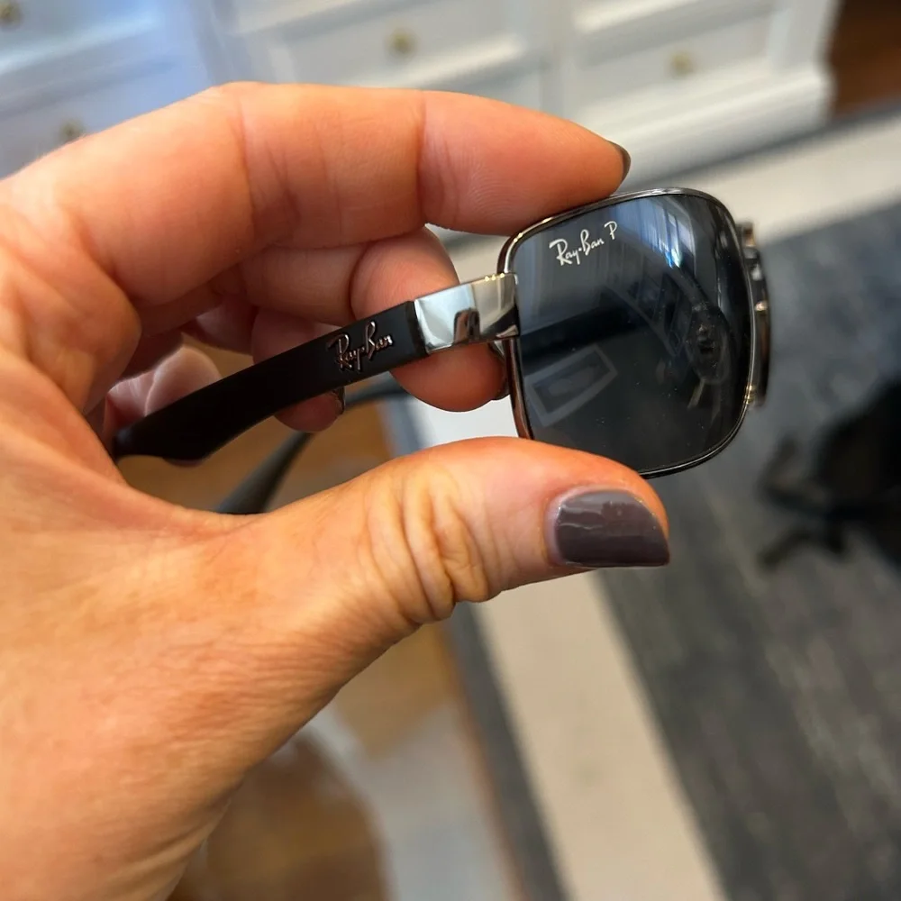 Ray-Ban Black Frame Sunglasses with Grey Lenses